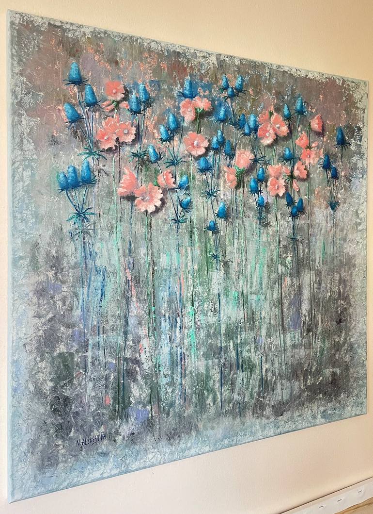 Original Impressionism Floral Painting by Natalie Aleksejeva