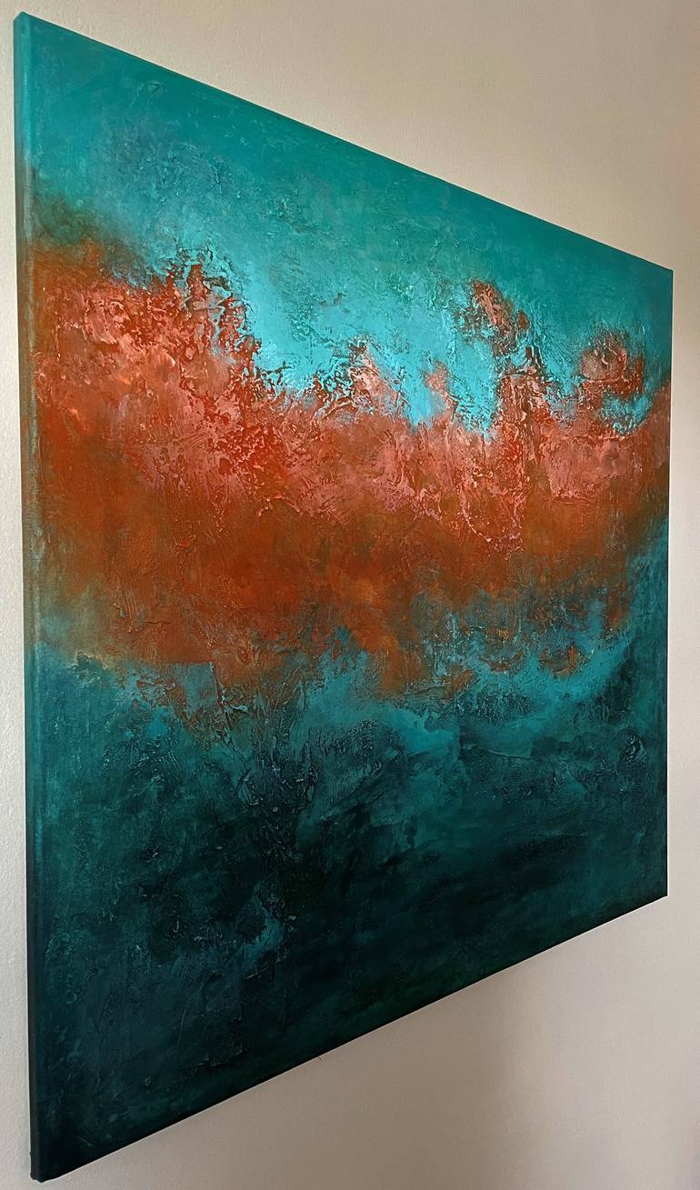 Original Abstract Expressionism Abstract Painting by Natalie Aleksejeva