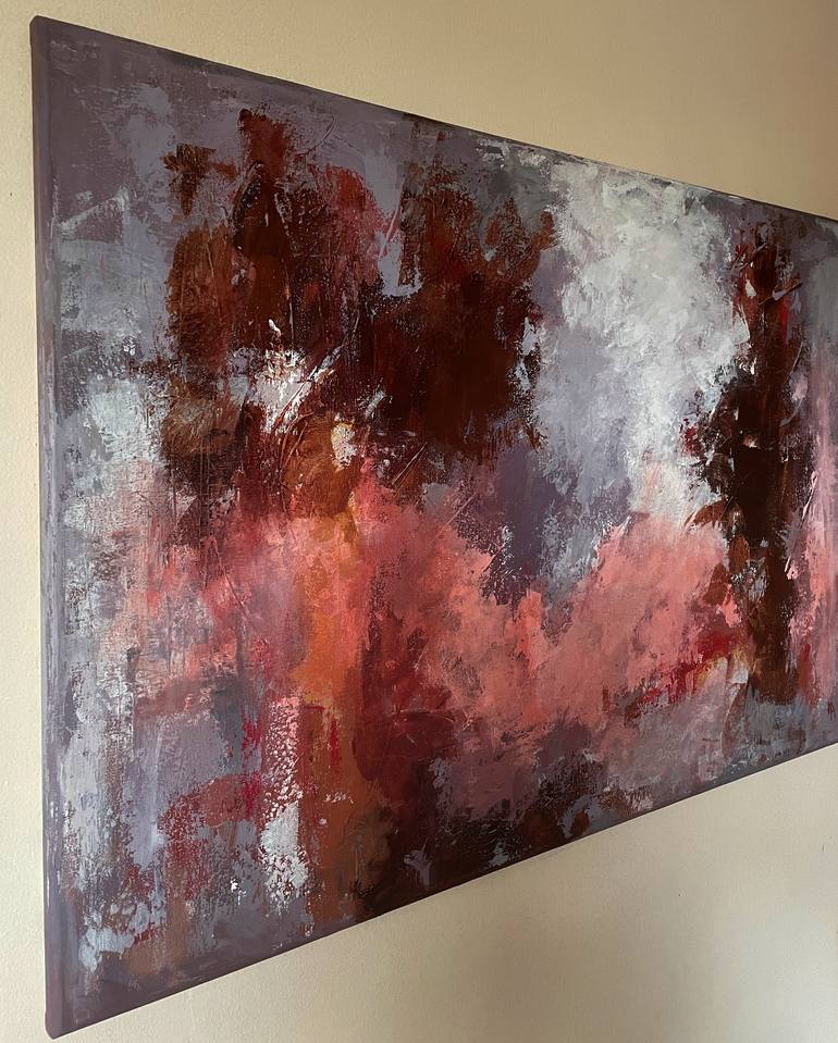 Original Abstract Expressionism Abstract Painting by Natalie Aleksejeva