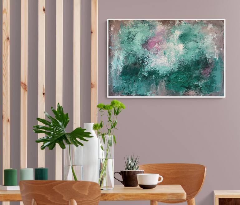 Original Abstract Expressionism Abstract Painting by Natalie Aleksejeva