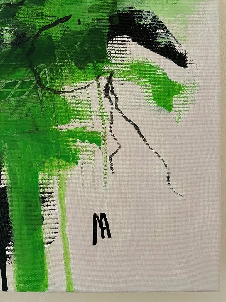 Original Abstract Floral Painting by Natalie Aleksejeva