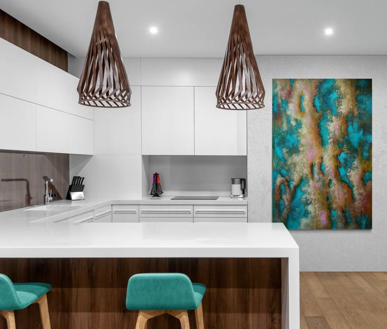 Original Abstract Expressionism Abstract Painting by Natalie Aleksejeva