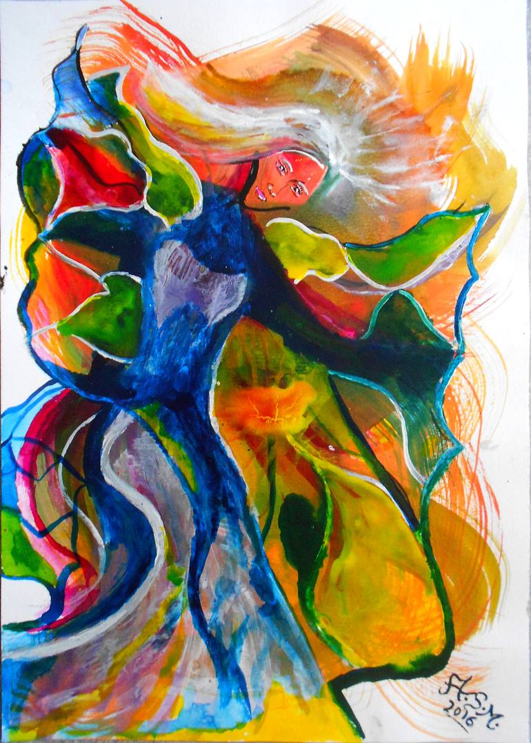 Original Abstract Expressionism Abstract Painting by Andrea Schimboeck Marock
