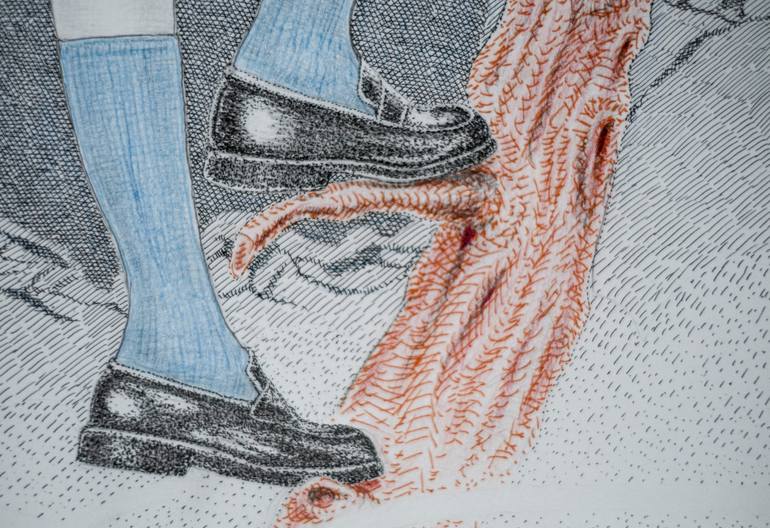 Original Figurative People Drawing by Marek Ben