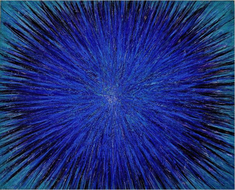 Burdock in Blue Painting by MAJA POLJAK | Saatchi Art