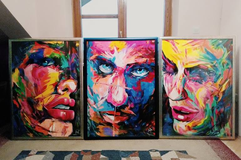 Original Abstract Celebrity Painting by Milana Skoric