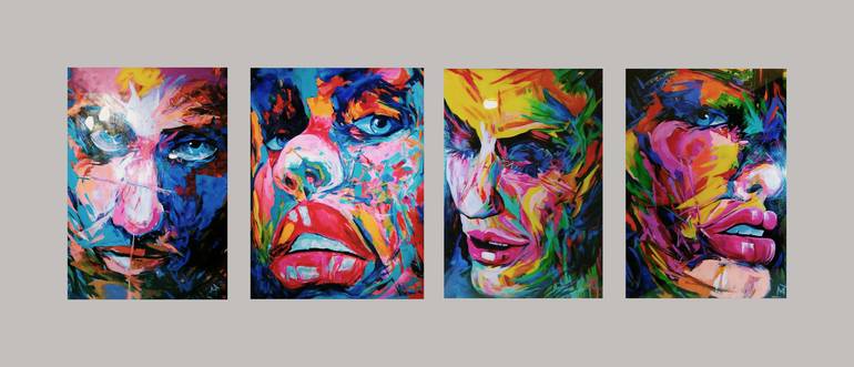 Original Abstract Celebrity Painting by Milana Skoric