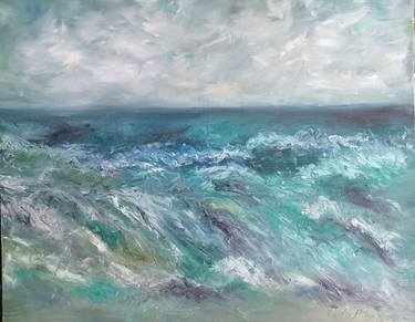 Original Abstract Seascape Paintings by Priscilla Meintjes