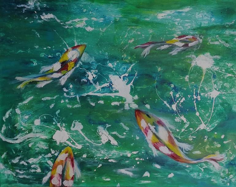 Original Abstract Expressionism Nature Mixed Media by Priscilla Meintjes