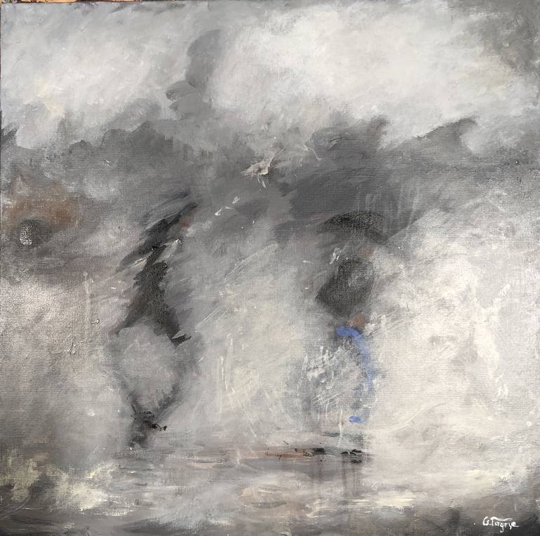 abstract paintings of rain