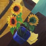 Sunflowers and french windows by Aleop Tur Garma
