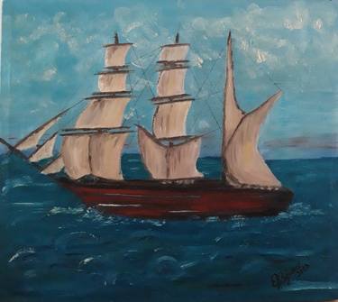 Print of Yacht Paintings by Branka Bojanic