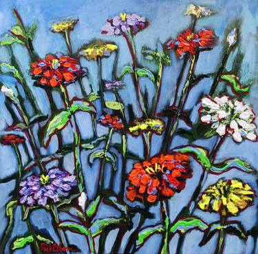 Original Abstract Expressionism Floral Paintings by Rick Osborn