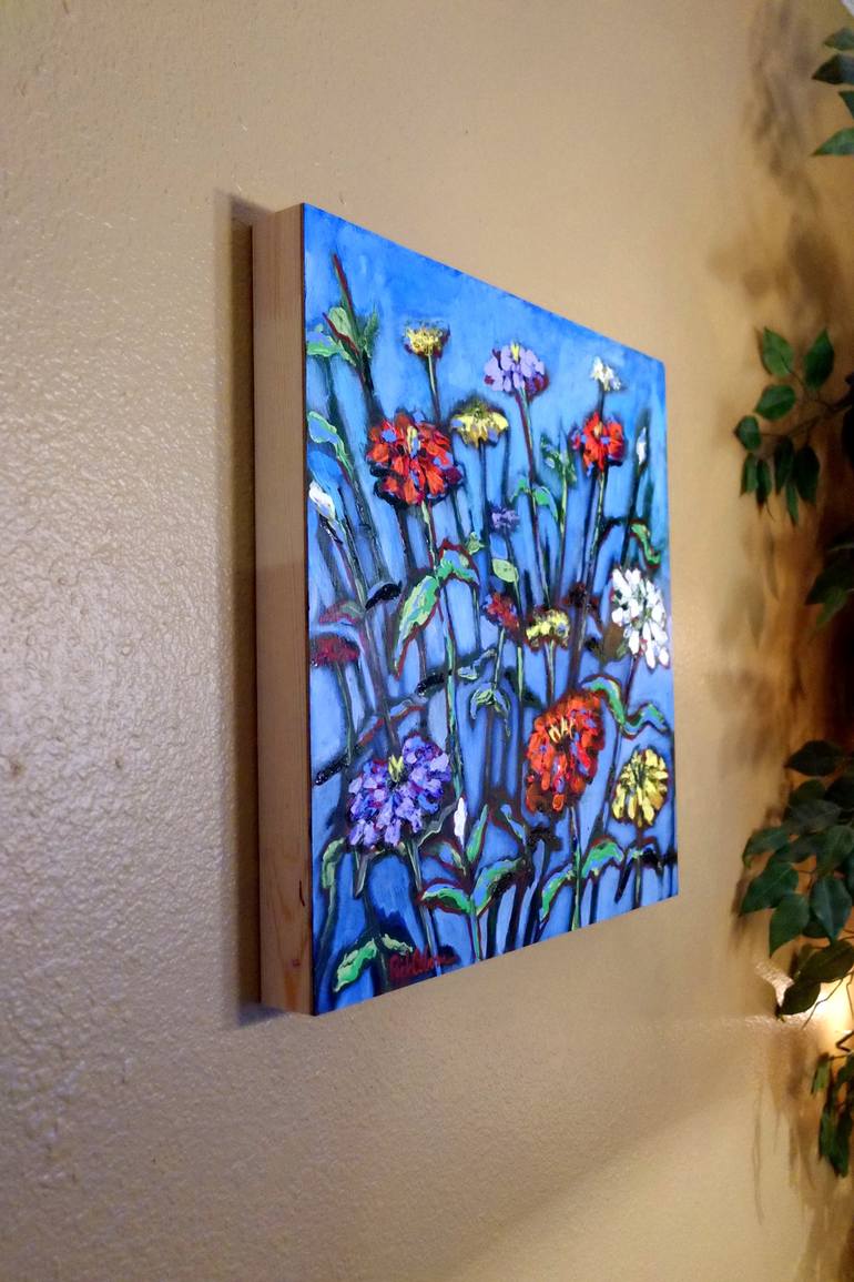 Original Abstract Expressionism Floral Painting by Rick Osborn