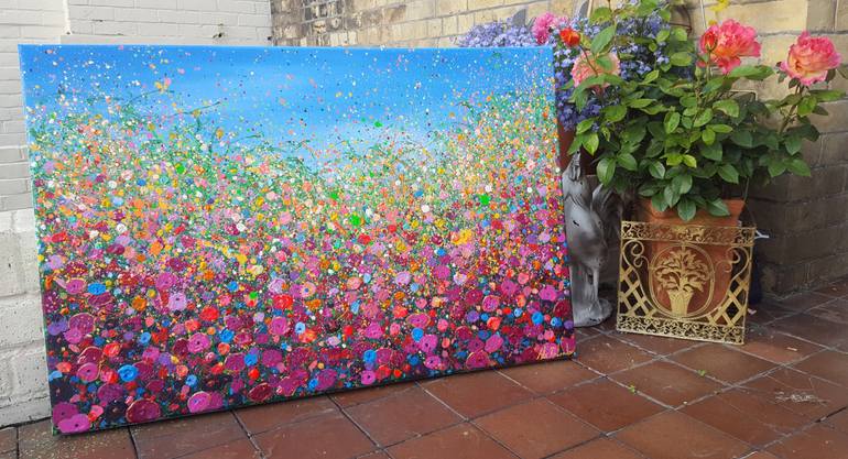 Original Abstract Floral Painting by Alexandra Richardson