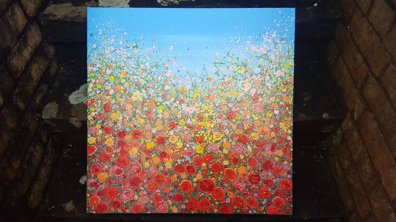 Original Abstract Floral Painting by Alexandra Richardson