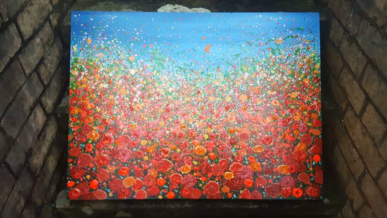 Original Abstract Floral Painting by Alexandra Richardson