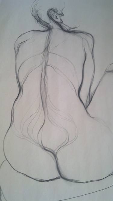 Saatchi Art Artist Souheir Rawlings; Drawings, “Seated Nude” #art