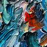 "Dusk on the River" oil painting by Monica Shulman detail