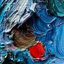 "Dusk on the River" oil painting by Monica Shulman detail