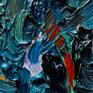 "Dusk on the River" oil painting by Monica Shulman detail