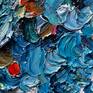 "Dusk on the River" oil painting by Monica Shulman detail