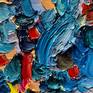 "Dusk on the River" oil painting by Monica Shulman detail