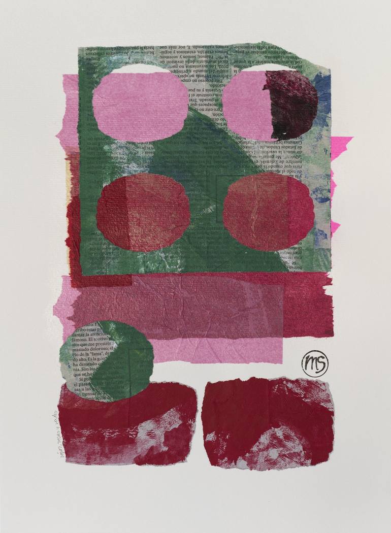 Print of Abstract Geometric Mixed Media by Marisu Solis