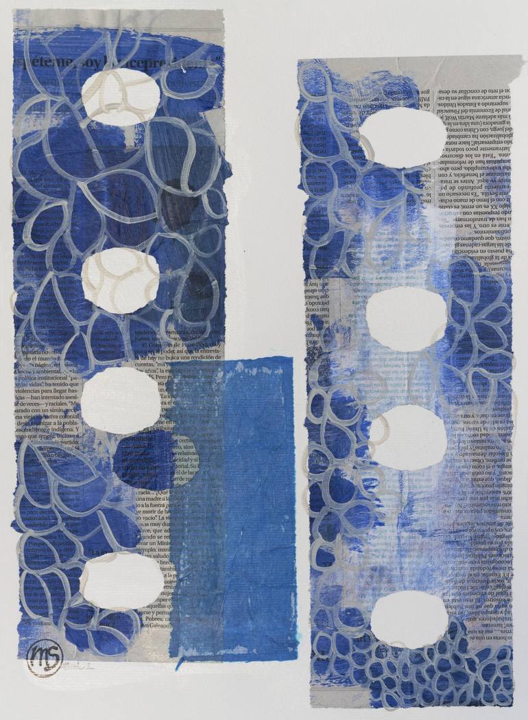 Print of Abstract Geometric Mixed Media by Marisu Solis