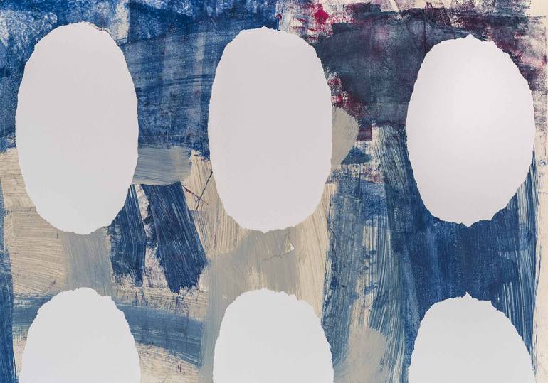 Original Abstract Expressionism Abstract Collage by Marisu Solis