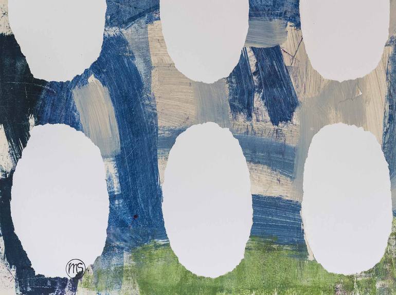 Original Abstract Expressionism Abstract Collage by Marisu Solis