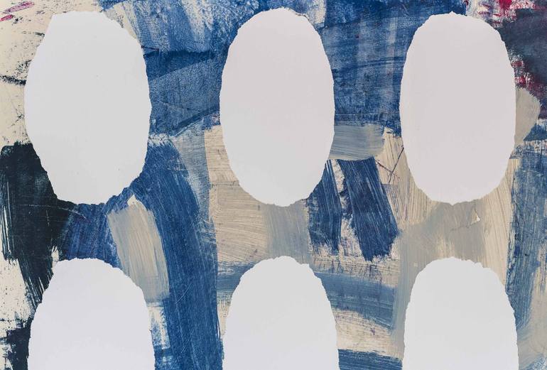 Original Abstract Expressionism Abstract Collage by Marisu Solis