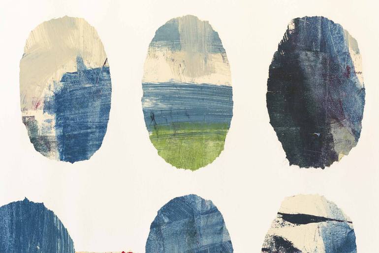 Original Abstract Expressionism Abstract Collage by Marisu Solis