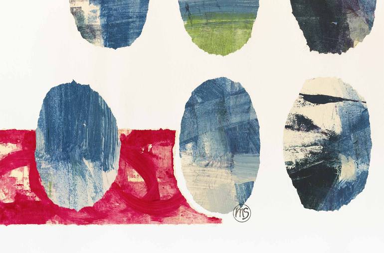 Original Abstract Expressionism Abstract Collage by Marisu Solis