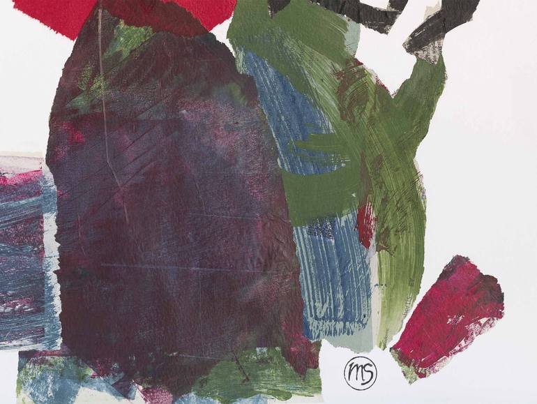 Original Abstract Expressionism Abstract Collage by Marisu Solis