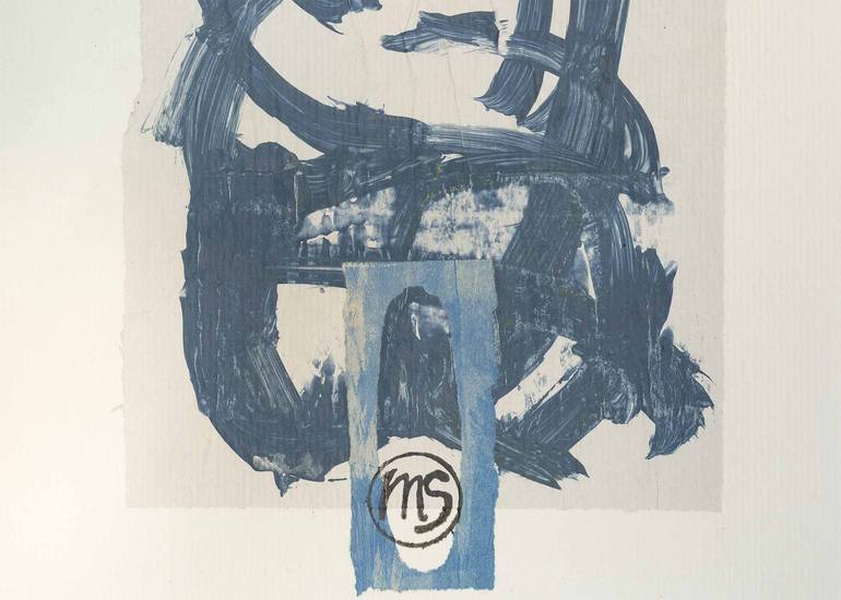 Original Abstract Expressionism Abstract Collage by Marisu Solis