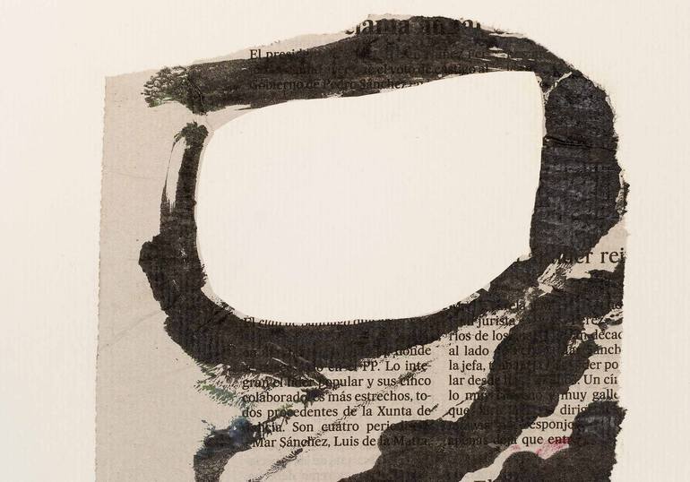 Original Abstract Expressionism Abstract Collage by Marisu Solis