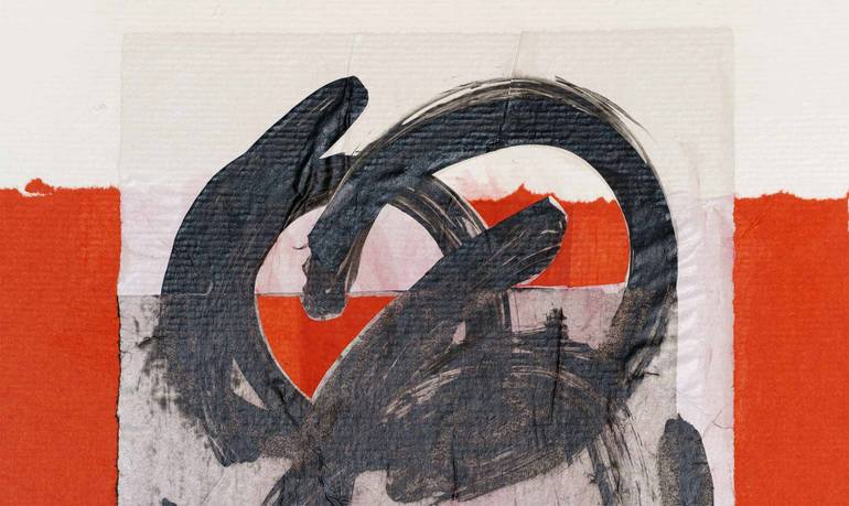 Original Abstract Expressionism Abstract Collage by Marisu Solis