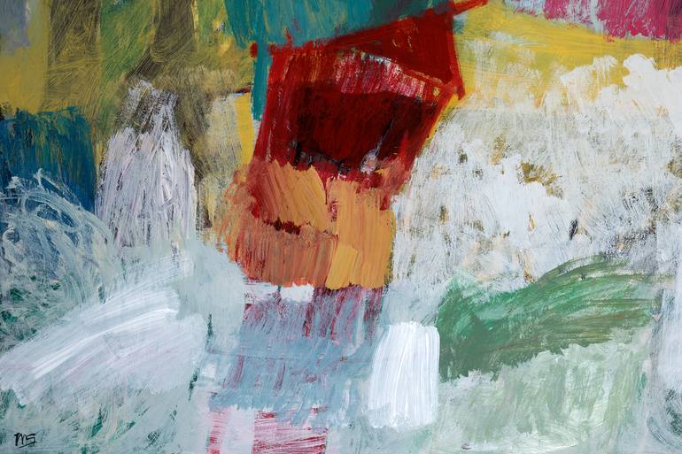 Original Abstract Landscape Painting by Marisu Solis