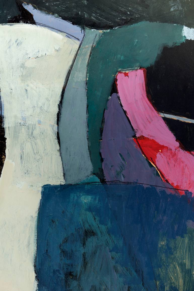 Original Abstract Geometric Painting by Marisu Solis