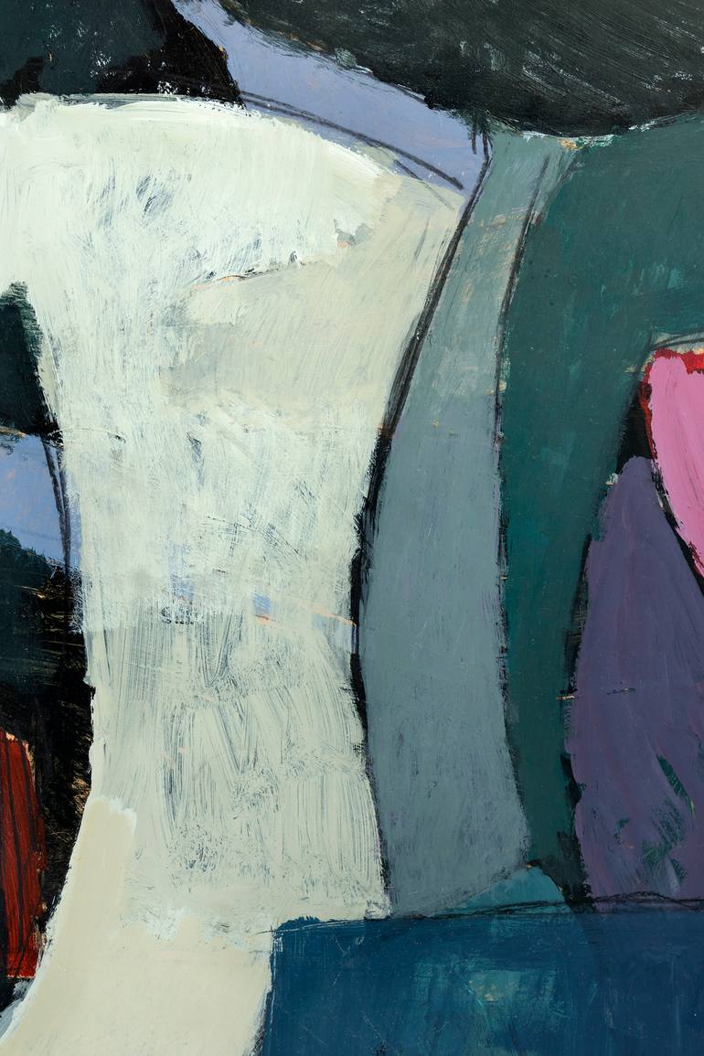 Original Abstract Geometric Painting by Marisu Solis