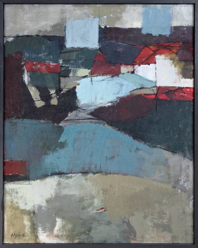 Original Abstract Landscape Painting by Marisu Solis