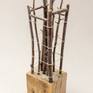 Sculptures made from reclaimed woods, branches, trunks, fabric painting, and iron materials, tin, wire and others. Using mixed techniques for their integration.

It is delivered signed and with a certificate of authenticity.