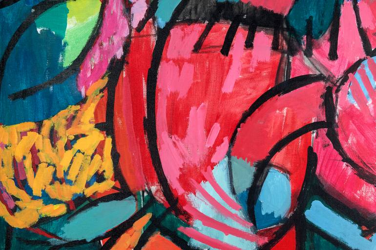 Original Abstract Women Painting by Marisu Solis