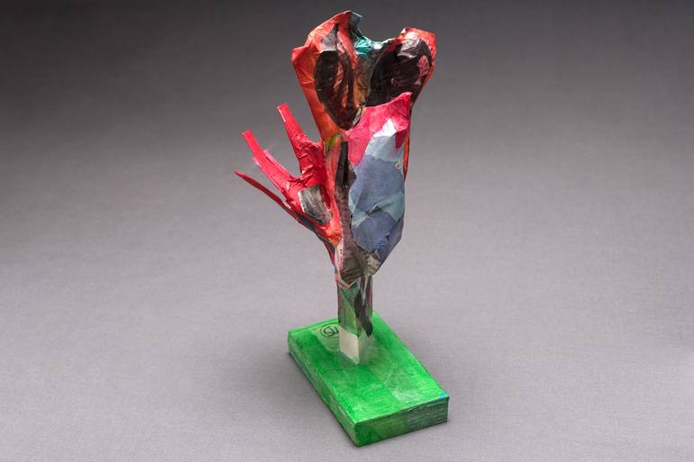 Original Abstract Expressionism Tree Sculpture by Marisu Solis