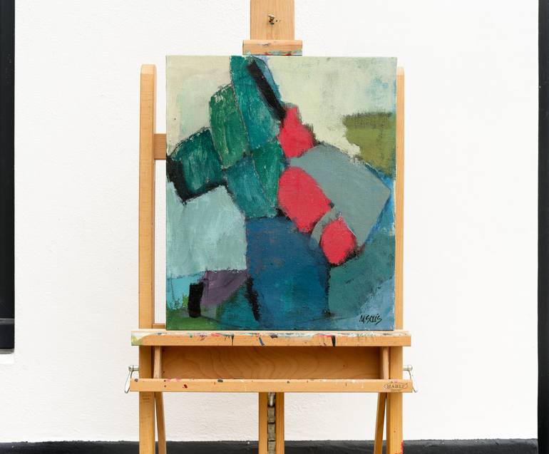 Original Abstract Expressionism Abstract Painting by Marisu Solis