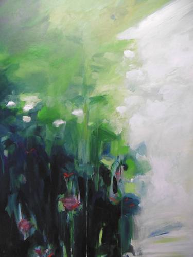 Original Abstract Garden Paintings by Angela Burns