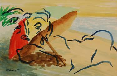 Original Expressionism Beach Paintings by Ronald Simonar