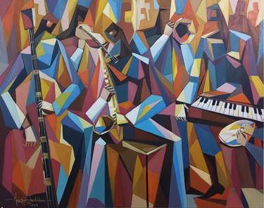 Original Abstract Expressionism Music Paintings by Nzennaya Barry Ikechukwu