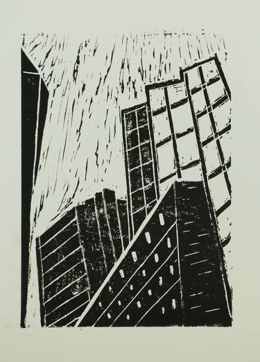 Skyscrapers - Lino Cut thumb